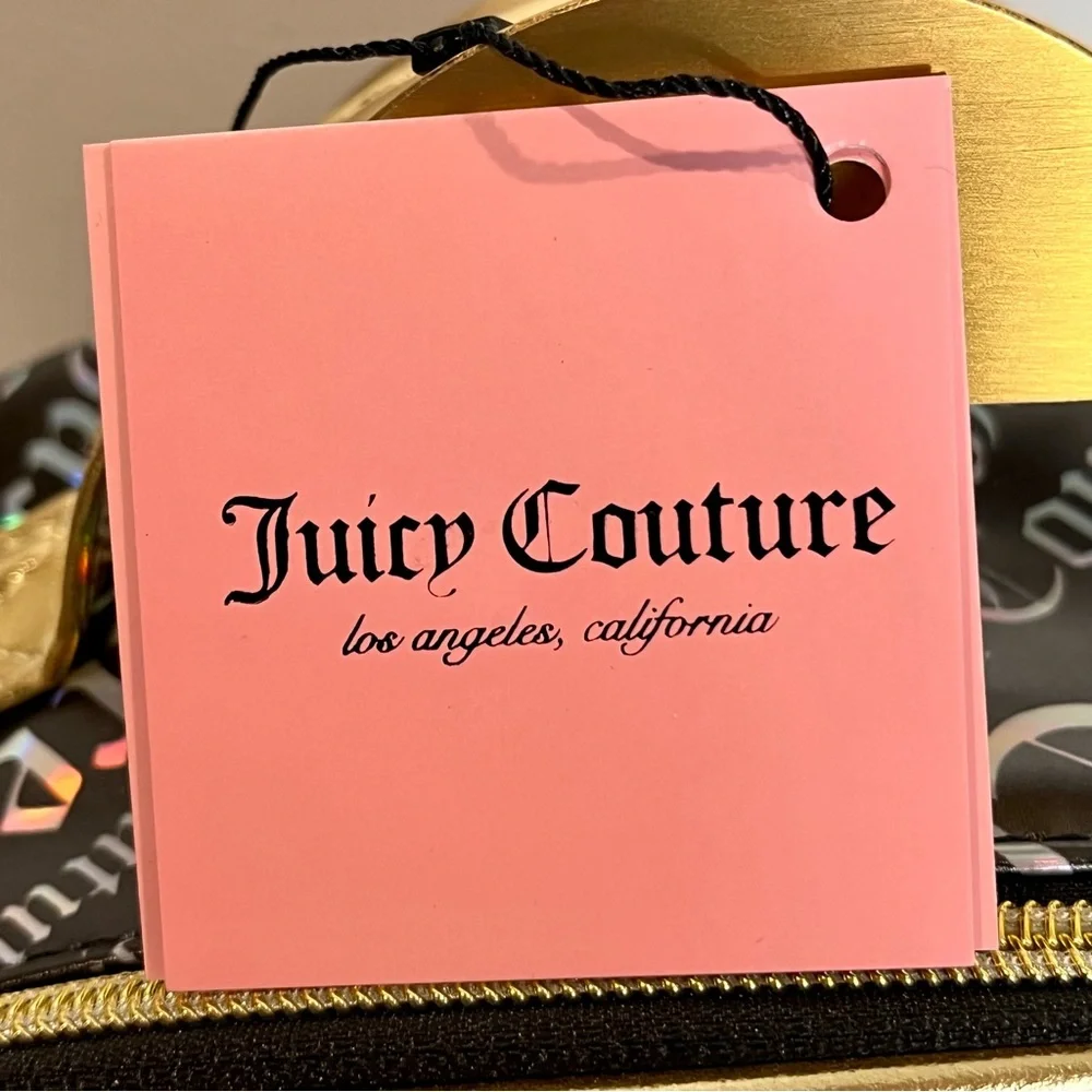 NWT Juicy Couture Holographic Logo Cosmetic Bag Set | NWT | Makeup Travel Y2K - Picture 7 of 14